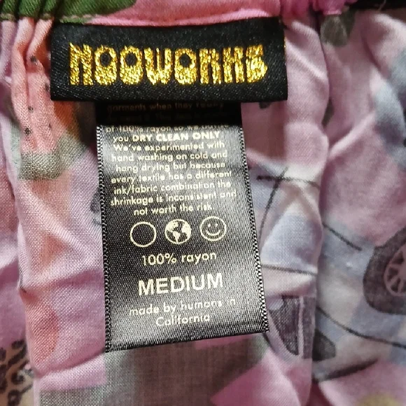 Nooworks Pink and Green Rayon Garment - Picture 2 of 5